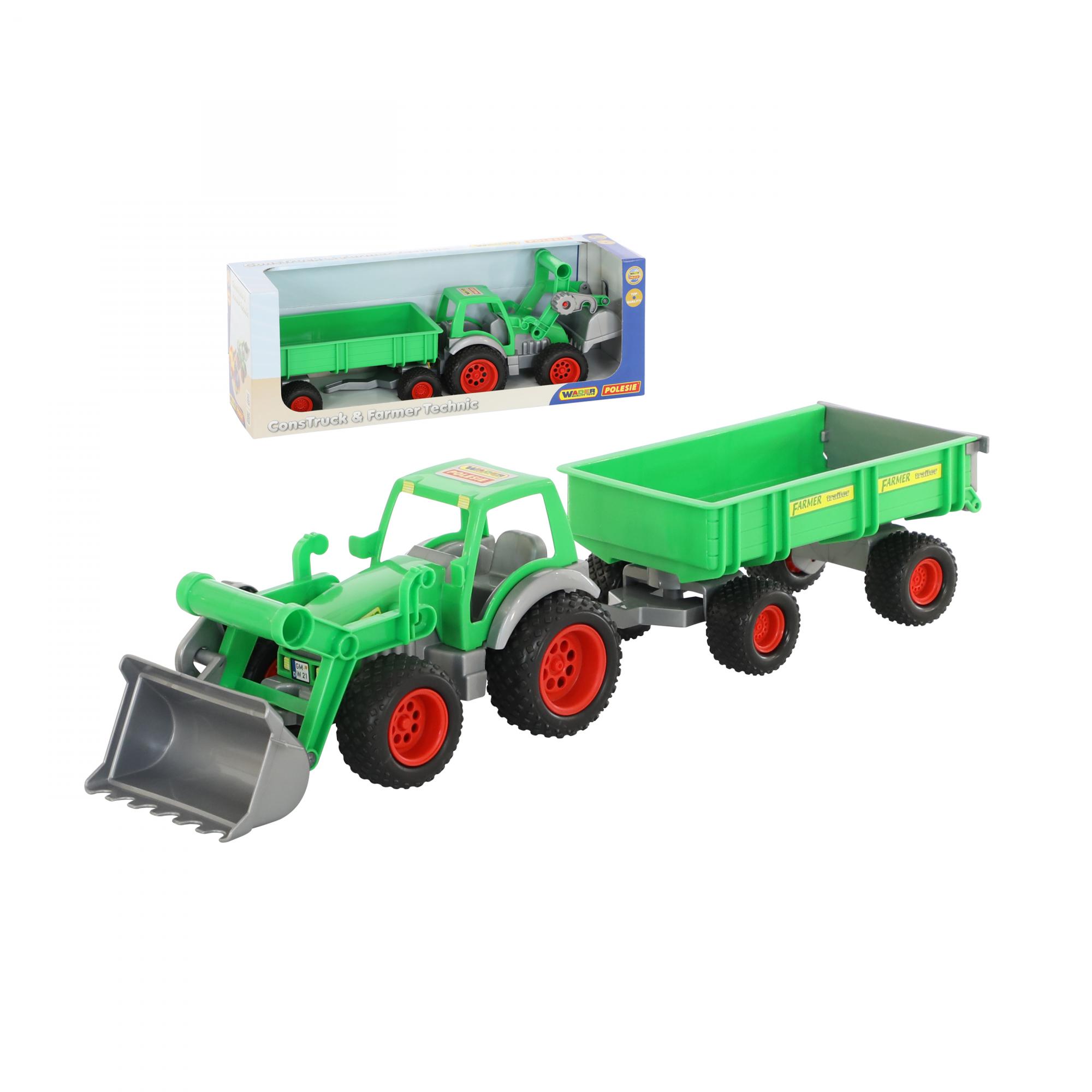 трактор с цистерной полесье. трактор wader фермер с прицепом. трактор с телегой игрушка полесье. Wader полесье трактор. фермер техник.